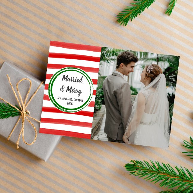 Tarjeta Festiva Fotos de Navidades casados y feriados felices (Subido por el creador)