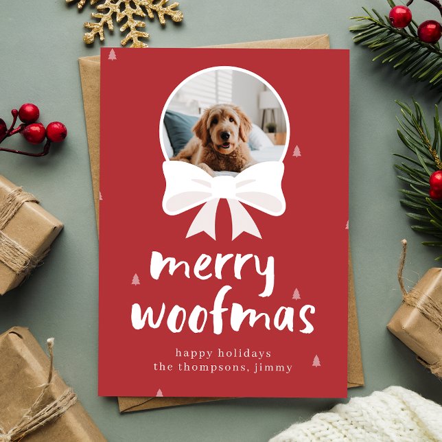 Tarjeta Festiva Fotos de Navidades de Mascotas de perros lindos Re (Subido por el creador)