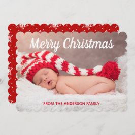 Tarjeta Festiva Fotos de Navidades de Snowflakes Christmas