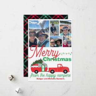 Tarjeta Festiva Fotos de Navidades del Camper RV Travel Trailer