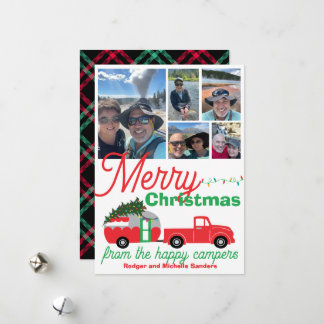 Tarjeta Festiva Fotos de Navidades del Camper RV Travel Trailer