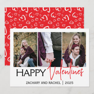 Tarjeta Festiva Fotos de pareja del día de San Valentín Simple Ele