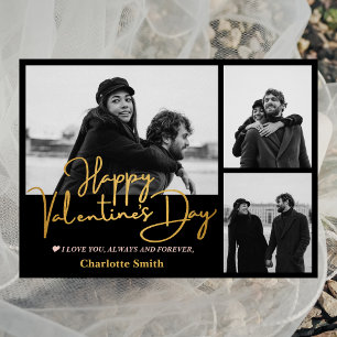 Tarjeta Festiva Fotos de pareja del día de San Valentín Simple Ele