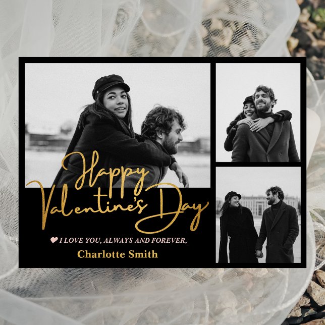 Tarjeta Festiva Fotos de pareja del día de San Valentín Simple Ele (Subido por el creador)