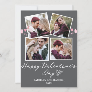 Tarjeta Festiva Fotos de pareja del día de San Valentín Simple Ele