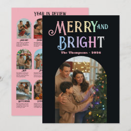 Tarjeta Festiva Fotos de Pasteles Helados "Resumen del Año" Navida