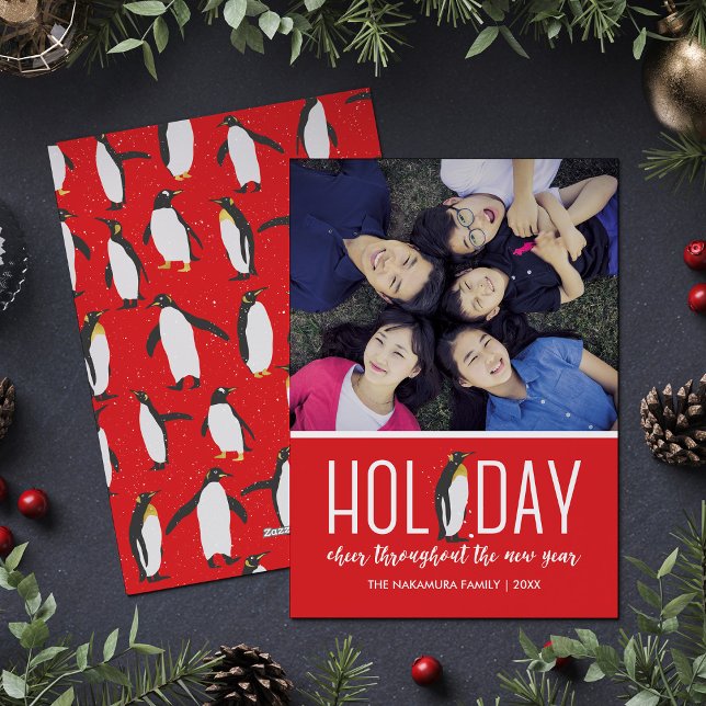 Tarjeta Festiva Fotos de Penguin Cheer (Subido por el creador)