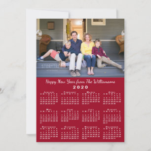 Tarjeta Festiva Fotos de Personalizados del Calendario 2020 Feliz