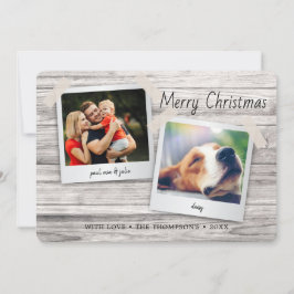 Tarjeta Festiva Fotos de pinup de madera de festividades de Navida