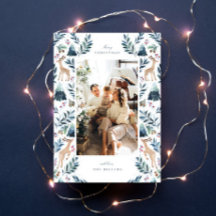 Fotos de renos en acuarela en el bosque