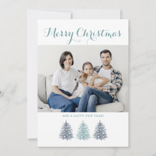 Tarjeta Festiva Fotos del árbol de vintage navideño