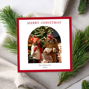 Tarjeta Festiva Fotos del Arco Minimalista de la Frontera Roja nav