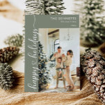 Tarjeta Festiva Fotos del arte de las vacaciones felices Minimalis<br><div class="desc">Comparte tu espíritu festivo con una tarjeta de vacaciones "Modern Minimalista Happy Holidays" en arco. Este elegante diseño presenta su foto familiar favorita, enmarcada en un elegante arco, destacando líneas depuradas y una estética sofisticada. El enfoque minimalista permite un cálido saludo vacacional en una tipografía sencilla, creando un aspecto atemporal...</div>