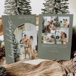 Tarjeta Festiva Fotos del arte de las vacaciones felices Minimalis<br><div class="desc">Celebra la temporada con una tarjeta de vacaciones de collage de fotos "Modern Minimalista Happy Holidays". Este diseño de moda le permite presentar múltiples fotos preciadas en un diseño limpio y contemporáneo, mostrando los mejores momentos del año de su familia. La estética minimalista, con líneas depuradas y tipografía subestimada, mantiene...</div>