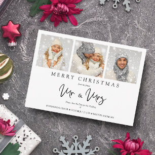 Tarjeta Festiva Fotos del Boda de los Navidades de MR y MRS