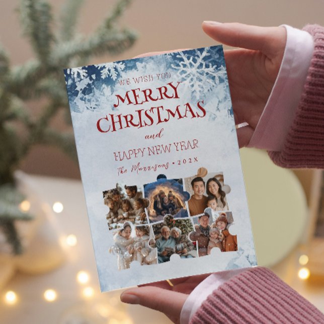 Tarjeta Festiva Fotos del Collage del Personalizado del rompecabez (Subido por el creador)