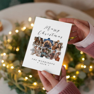 Tarjeta Festiva Fotos del collaraje del rompecabezas de la familia