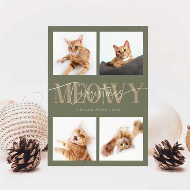 Tarjeta Festiva Fotos del gato de Meowy Navidades enmascaran a Nav (Subido por el creador)