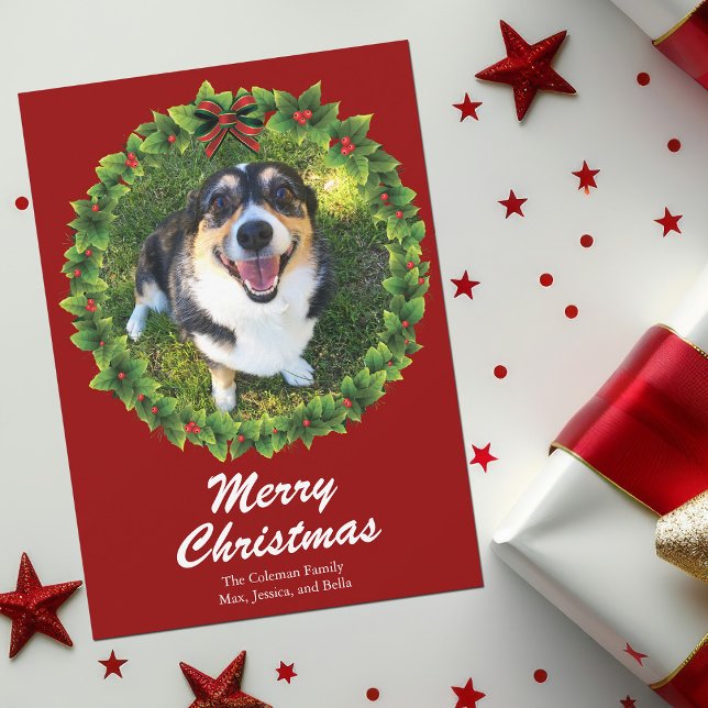 Tarjeta Festiva Fotos del Mascota de la guirnalda navideña Merry C (Subido por el creador)