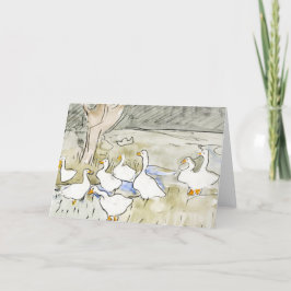 Tarjeta Festiva Fotos del pato blanco dibujadas a mano Clipart Fam