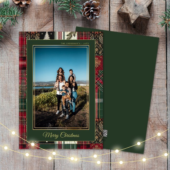 Tarjeta Festiva Fotos del Personalizado de Merry Christmas Rustic  (Subido por el creador)