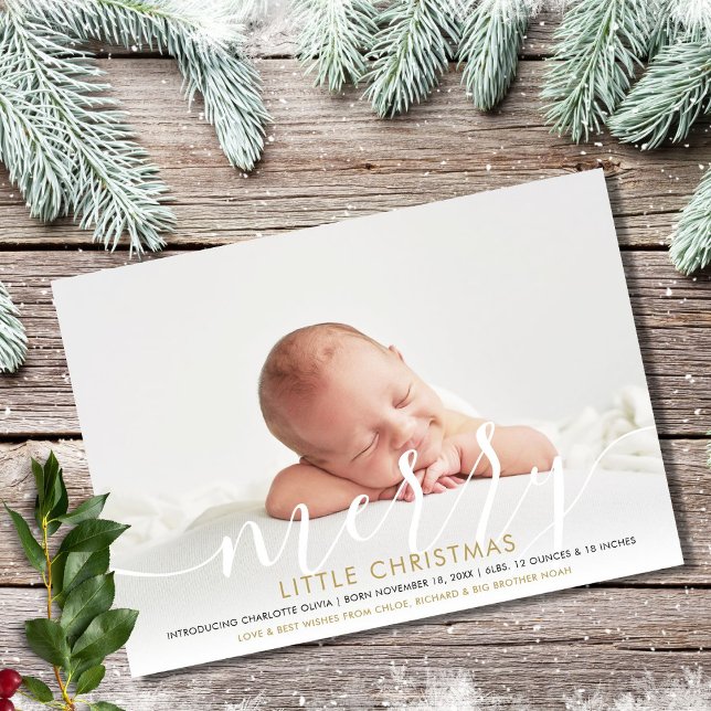 Tarjeta Festiva Fotos del Recién nacido de feriado de Navidades me (Subido por el creador)