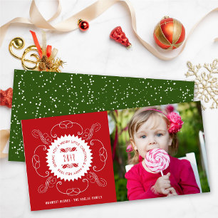 Tarjeta Festiva Fotos del sello de Año Nuevo Feliz a pequeños Navi