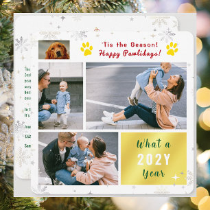 Tarjeta Festiva Fotos Divertidas de Perros Felices Pawlidays Tarje