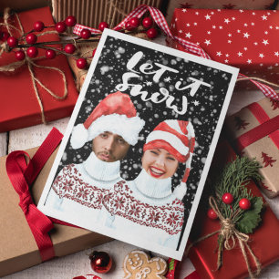 Tarjeta Festiva Fotos divertidas Navidades personalizados dejan qu