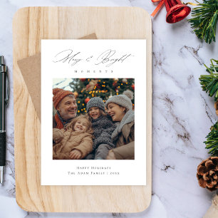 Tarjeta Festiva Fotos familiares de Navidades de merry y momentos