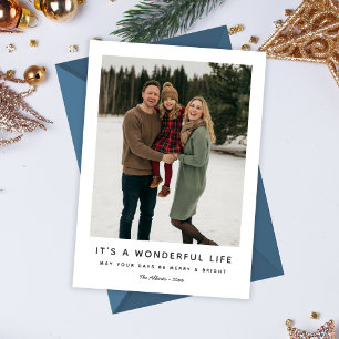Tarjeta Festiva Fotos familiares de Navidades nevados en maravillo