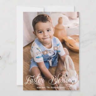 Tarjeta Festiva Fotos familiares de niños pequeños bendecidos por