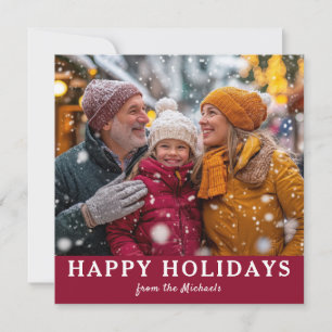 Tarjeta Festiva Fotos familiares Felices Fiestas Saludos festivos