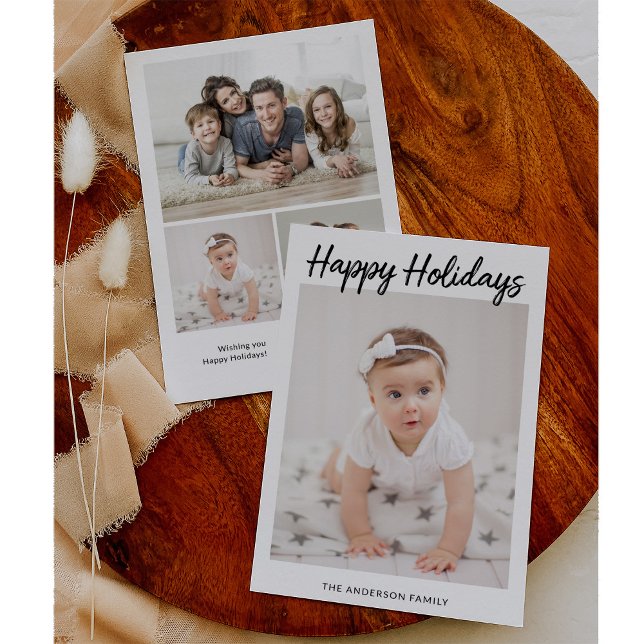 Tarjeta Festiva Fotos familiares | Fiestas felices de guiones mini (Subido por el creador)