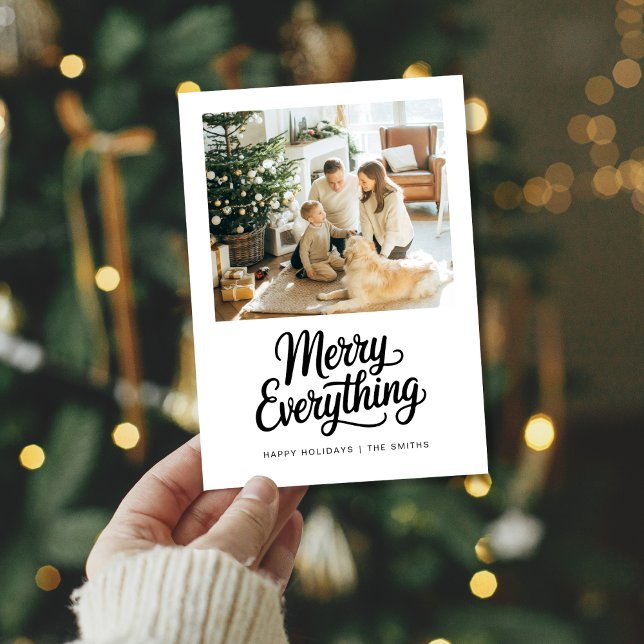 Tarjeta Festiva Fotos familiares Minimalistas modernas (Subido por el creador)