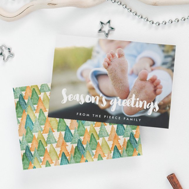 Tarjeta Festiva Fotos familiares modernas de los saludos de tempor (Subido por el creador)