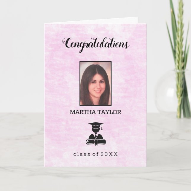 Tarjeta Festiva Fotos felicitaciones Graduaciones (Anverso)
