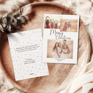 Tarjeta Festiva Fotos minimalistas modernas y de moda Feliz Navida