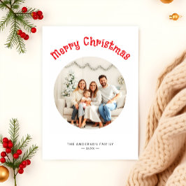 Tarjeta Festiva Fotos minimalistas Navidades saludan