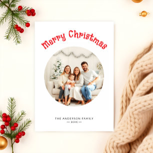 Tarjeta Festiva Fotos minimalistas Navidades saludan