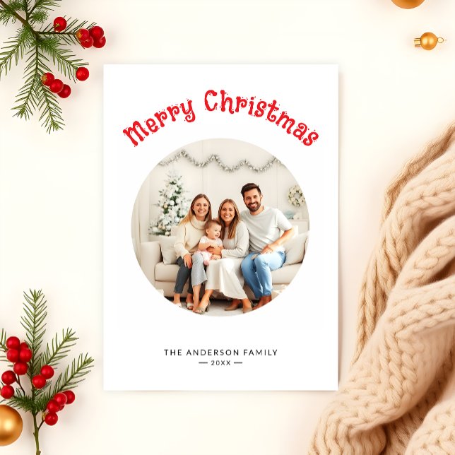Tarjeta Festiva Fotos minimalistas Navidades saludan (Subido por el creador)
