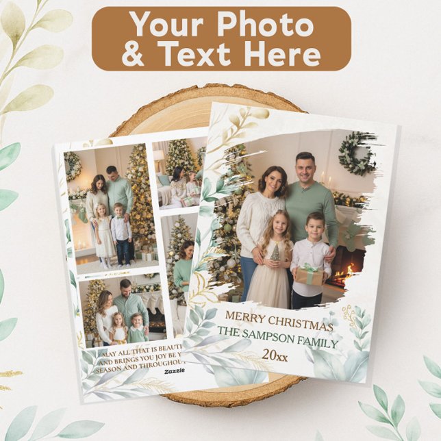 Tarjeta Festiva Fotos mínimas de Navidades de Personalizados de pi (Subido por el creador)