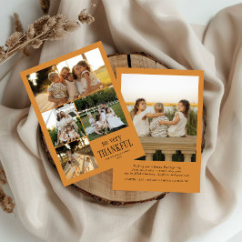 Tarjeta Festiva Fotos Mínimas Tan Muy Agradecidas Feliz Día de Gra