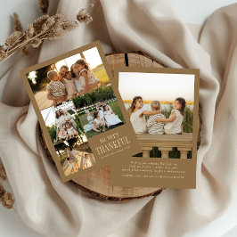 Tarjeta Festiva Fotos Mínimas Tan Muy Agradecidas Feliz Día de Gra