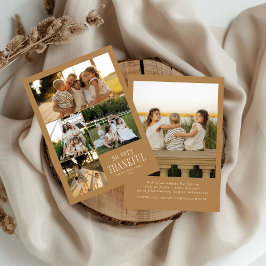 Tarjeta Festiva Fotos Mínimas Tan Muy Agradecidas Feliz Día de Gra