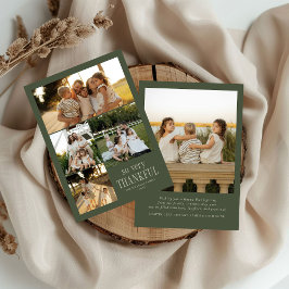 Tarjeta Festiva Fotos Mínimas Tan Muy Agradecidas Feliz Día de Gra