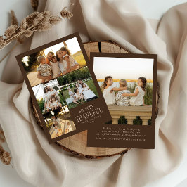 Tarjeta Festiva Fotos Mínimas Tan Muy Agradecidas Feliz Día de Gra