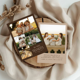 Tarjeta Festiva Fotos Mínimas Tan Muy Agradecidas Feliz Día de Gra