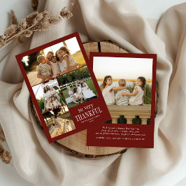 Tarjeta Festiva Fotos Mínimas Tan Muy Agradecidas Feliz Día de Gra