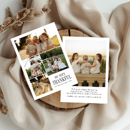 Tarjeta Festiva Fotos Mínimas Tan Muy Agradecidas Feliz Día de Gra